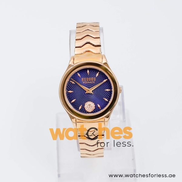 Versus Versace Women’s Quartz Rose Gold Stainless Steel Blue Dial 34mm Watch VSP561517