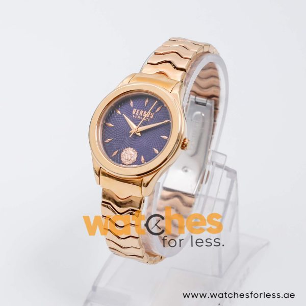 Versus Versace Women’s Quartz Rose Gold Stainless Steel Blue Dial 34mm Watch VSP561517