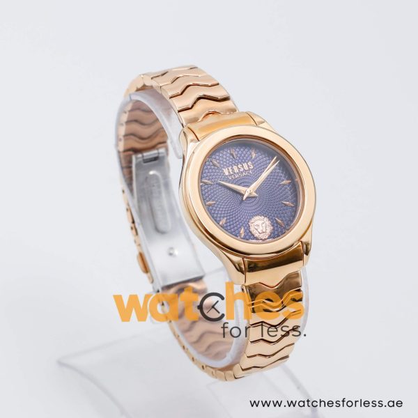 Versus Versace Women’s Quartz Rose Gold Stainless Steel Blue Dial 34mm Watch VSP561517