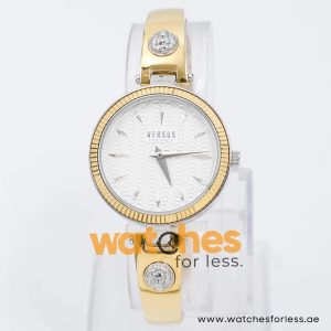 Versus by Versace Women’s Quartz Gold Stainless Steel White Dial 34mm Watch VSPEP0219/1