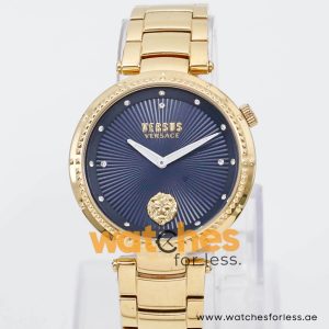 Versus By Versace Women’s Quartz Gold Stainless Steel Black Dial 38mm Watch VSP970712