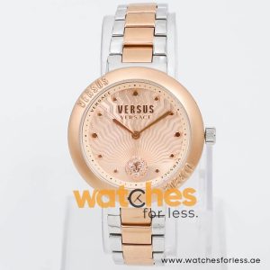 Versus by Versace Women’s Quartz Two Tone Stainless Steel Rose Gold Dial 36mm Watch VSP370617/1