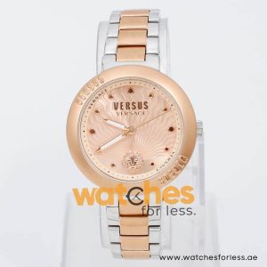 Versus By Versace Women’s Quartz Two Tone Stainless Steel Rose Gold Dial 36mm Watch VSP370617