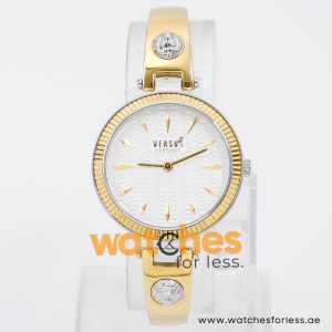 Versus Versace Women’s Quartz Gold Stainless Steel White Dial 34mm Watch VSPEP0219