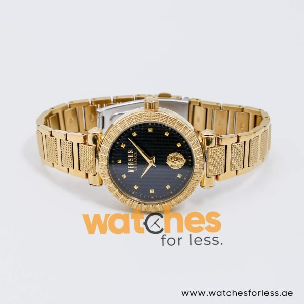 Versus Versace Women’s Quartz Gold Stainless Steel Black Dial 36mm Watch VSP717523