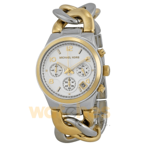Michael Kors Women’s Quartz Two Tone Stainless Steel White Dial 38mm Watch MK3199