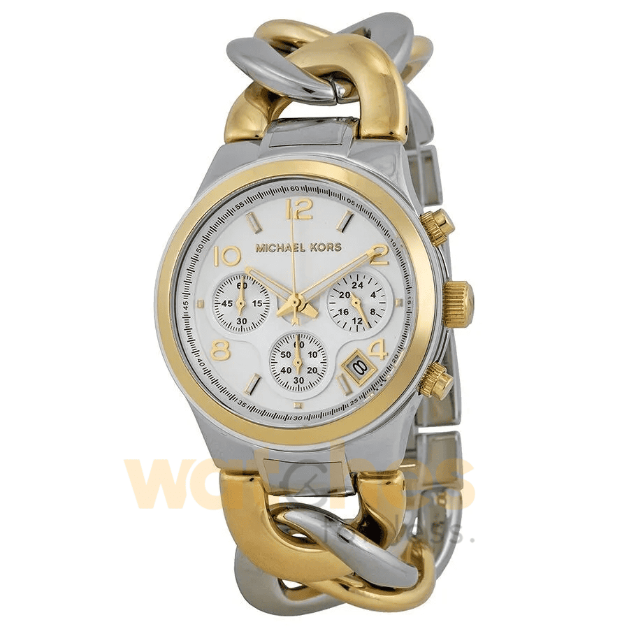 Michael Kors Women’s Quartz Two Tone Stainless Steel White Dial 38mm Watch MK3199
