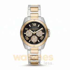 Michael Kors Women’s Quartz Two Tone Stainless Steel Black Dial 36mm Watch MK7265