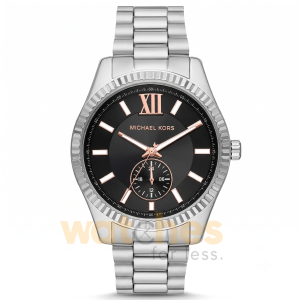 Michael Kors Men’s Quartz Silver Stainless Steel Black Dial 45mm Watch Mk8946