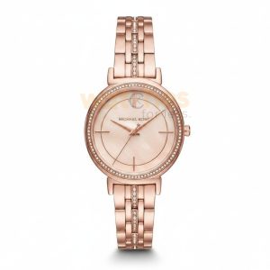 Michael Kors Women’s Quartz Rose Gold Stainless Steel Rose Gold Mother of Pearl Dial 33mm Watch MK3643