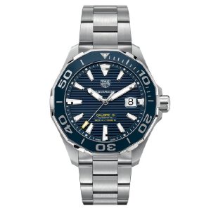 Tag Heuer Aquaracer Men’s Automatic Swiss Made Silver Stainless Steel Blue Dial 43mm Watch WAY201B.BA0927