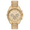 Michael Kors Women’s Quartz Gold Stainless Steel Gold Dial 44mm Watch MK6729