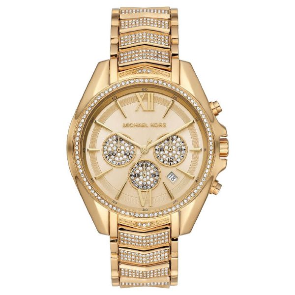 Michael Kors Women’s Quartz Gold Stainless Steel Gold Dial 44mm Watch MK6729