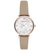 Emporio Armani Women’s Quartz Light Grey Leather Strap Mother Of Pearl Dial 32mm Watch AR11111