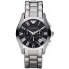 Emporio Armani Men’s Quartz Silver Stainless Steel Black Dial 42mm Watch AR0673