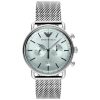 Emporio Armani Men’s Quartz Silver Stainless Steel Silver Dial 43mm Watch AR11288