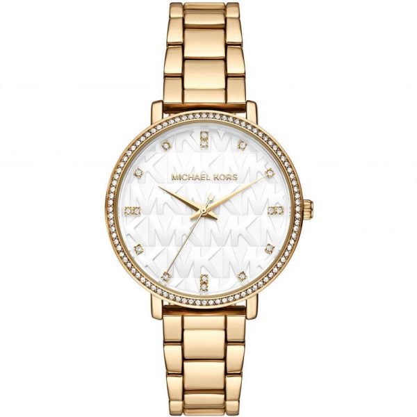 Michael Kors Women’s Quartz Gold Stainless Steel White Dial 38mm Watch MK4666