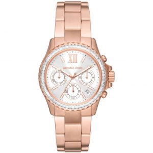 Michael Kors Women’s Quartz Rose Gold Stainless Steel White Dial 36mm Watch MK7213
