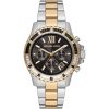 Michael Kors Women’s Quartz Two Tone Stainless Steel Black Dial 42mm Watch MK7209