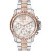 Michael Kors Women’s Quartz Two Tone Stainless Steel White Dial 42mm Watch MK6975