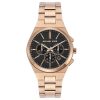 Michael Kors Men’s Quartz Rose Gold Stainless Steel Black Dial 41mm Watch MK9119