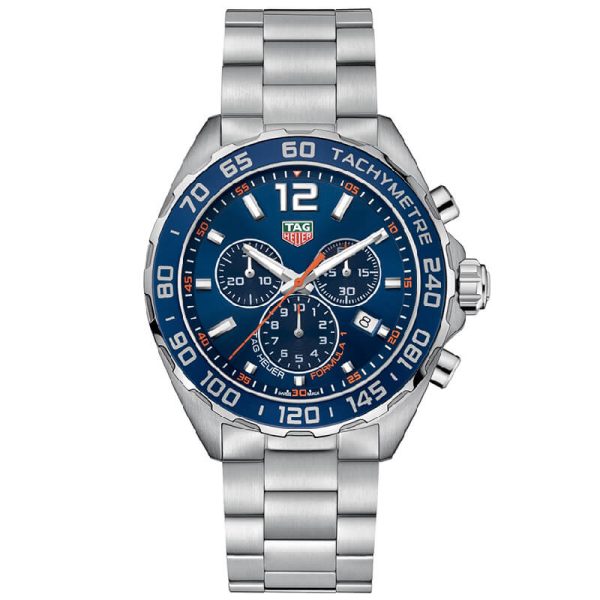 Tag Heuer Formula 1 Men’s Quartz Swiss Made Silver Stainless Steel Blue Dial 43mm Watch CAZ1014.BA0842