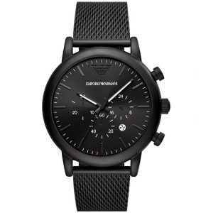 Emporio Armani Men’s Quartz Black Stainless Steel Black Dial 46mm Watch AR80041