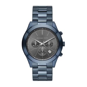 Michael Kors Men’s Quartz Blue Stainless Steel Grey Dial 44mm Watch MK8918