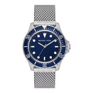 Michael Kors Men’s Quartz Silver Stainless Steel Blue Dial 43mm Watch MK9082