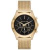 Michael Kors Men’s Quartz Gold Stainless Steel Black Dial 44mm Watch MK9057