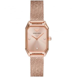 Emporio Armani Women’s Quartz Rose Gold Stainless Steel Rose Gold Dial 24mm Watch AR11347