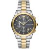 Emporio Armani Men’s Quartz Two Tone Stainless Steel Grey Dial 42mm Watch AR11527