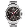 TISSOT Men’s Quartz Swiss Made Silver Stainless Steel Black Dial 45mm Watch T116.617.11.057.02