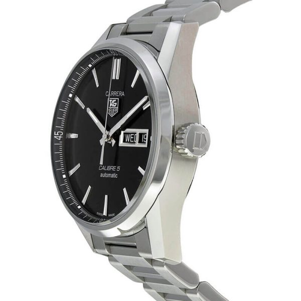 Tag Heuer Carrera Men’s Automatic Swiss Made Silver Stainless Steel Black Dial 41mm Watch WAR201A.BA0723 UAE DUBAI AJMAN SHARJAH ABU DHABI RAS AL KHAIMA UMM UL QUWAIN ALAIN FUJAIRAH