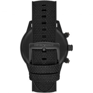 Emporio Armani Men’s Quartz Black Nylon Strap Black Dial 43mm Watch AR11453