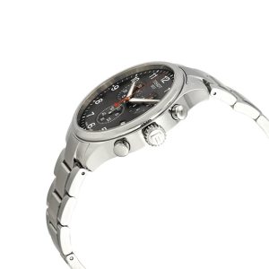 TISSOT Men’s Quartz Swiss Made Silver Stainless Steel Black Dial 45mm Watch T116.617.11.057.02