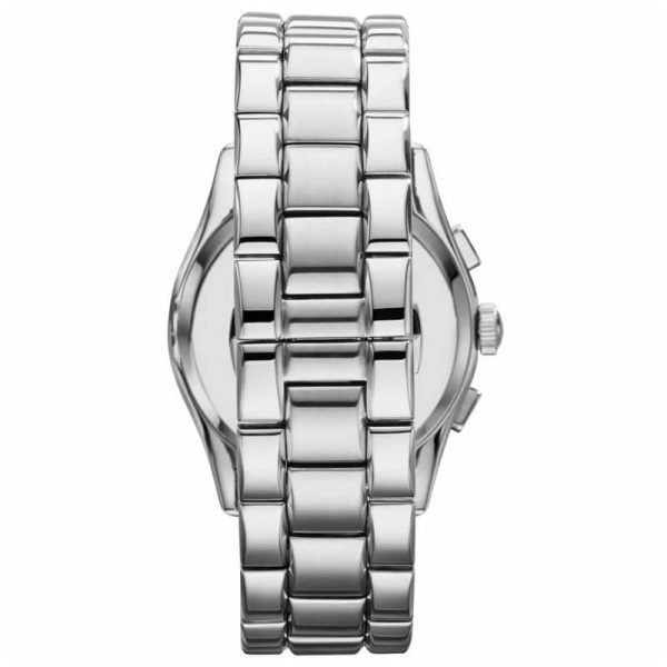 Emporio Armani Men’s Quartz Silver Stainless Steel Black Dial 42mm Watch AR0673