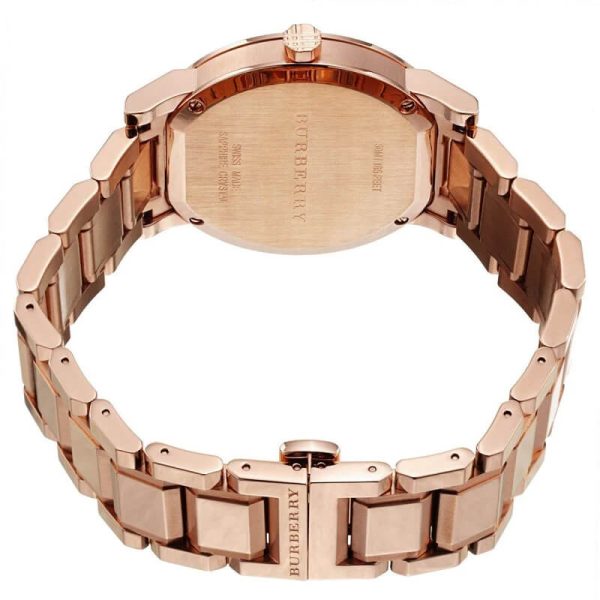 Burberry Women’s Swiss Made Rose Gold Stainless Steel White Dial 26mm Watch BU9104
