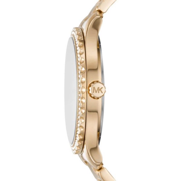 Michael Kors Women’s Quartz Gold Stainless Steel White Mother Of Pearl Dial 38mm Watch MK6870