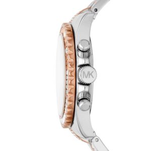 Michael Kors Women’s Quartz Two Tone Stainless Steel White Dial 42mm Watch MK6975