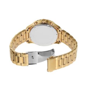 Michael Kors Women’s Quartz Gold Stainless Steel Black Dial 40mm Watch MK7414