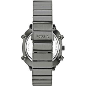 Fossil Men’s Analog & Digital Grey Stainless Steel Negative Display Dial 42mm Watch FS5892