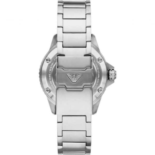 Emporio Armani Men’s Automatic Silver Stainless Steel Green Dial 42mm Watch AR60061
