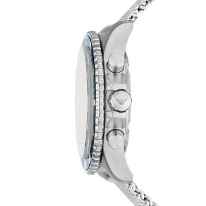 Emporio Armani Men’s Quartz Silver Stainless Steel Blue Dial 43mm Watch AR11587