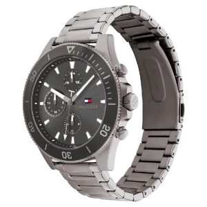 Tommy Hilfiger Men’s Quartz Grey Stainless Steel Grey Dial 46mm Watch 1791918