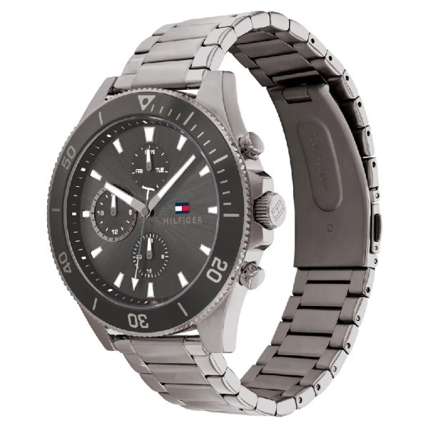 Tommy Hilfiger Men’s Quartz Grey Stainless Steel Grey Dial 46mm Watch 1791918 UAE DUBAI AJMAN SHARJAH ABU DHABI RAS AL KHAIMA UMM UL QUWAIN ALAIN FUJAIRAH