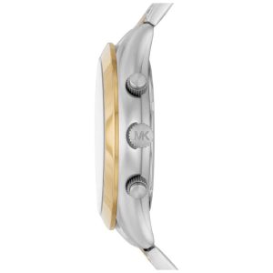 Michael Kors Men’s Quartz Two Tone Stainless Steel White Dial 44mm Watch MK8986