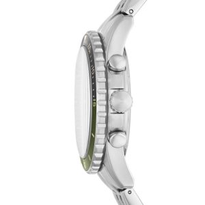 Fossil Men’s Quartz Silver Stainless Steel Black Dial 42mm Watch FS5864