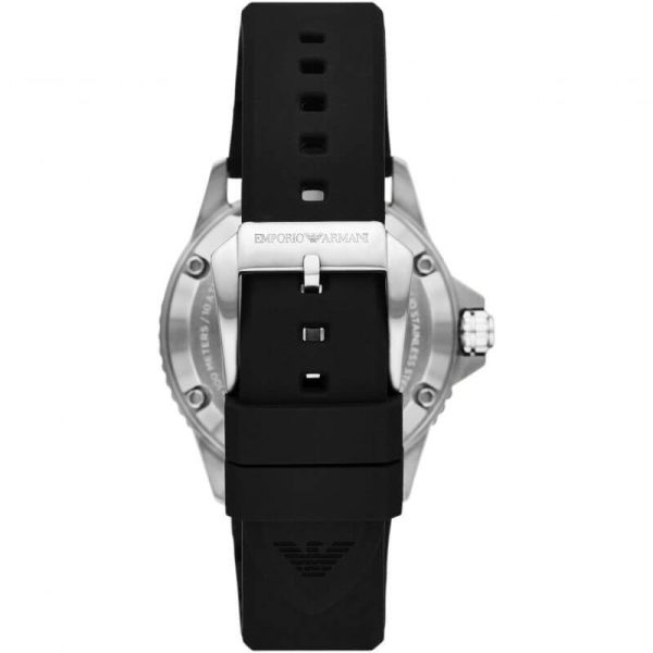 Emporio Armani Men’s Automatic Black Silicone Strap Black Dial 42mm Watch AR60062 UAE DUBAI AJMAN SHARJAH ABU DHABI RAS AL KHAIMA UMM UL QUWAIN ALAIN FUJAIRAH