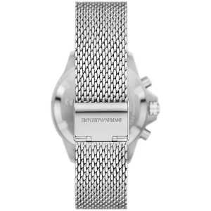 Emporio Armani Men’s Quartz Silver Stainless Steel Blue Dial 43mm Watch AR11587